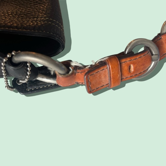 COACH 8A41 Chelsea Black Pebbled Leather Shoulder Handbag Purse Hobo - Picture 10 of 14